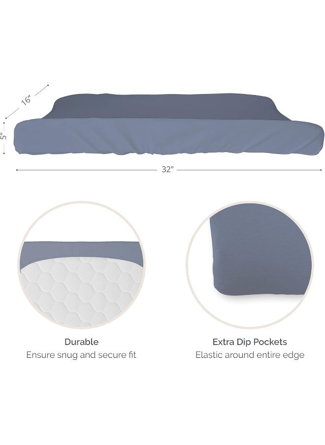 Natemia Changing Pad Cover - 100% Organic Cotton - 16X32 - Perfect for Cradle and Bassinet - Silky Soft and Hypoallergenic - Great Baby Shower - Registry Gift