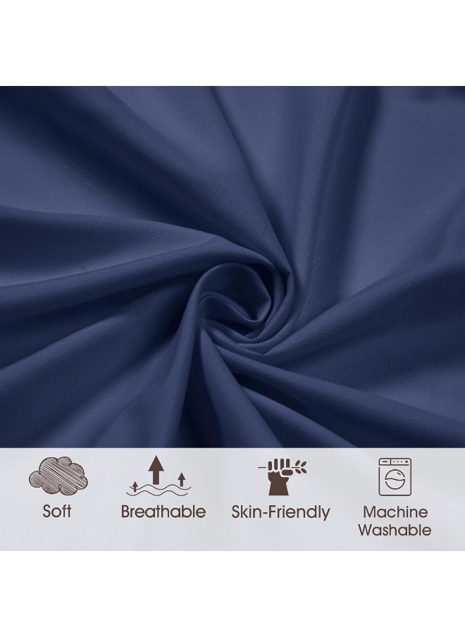 PHF Baby Changing Pad Covers for Boys Girls, 2 Pack Ultra Soft Breathable Microfiber Changing Pad Table Sheets for Most Baby Changing Pads, Light Grey & Navy