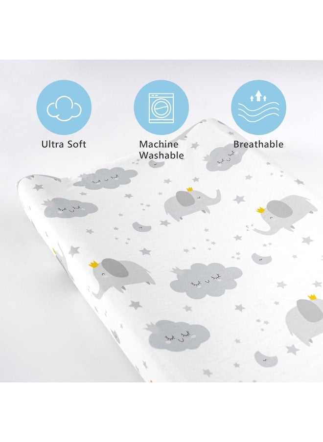 TILLYOU Changing Pad Cover Set in Soft Jersey Material - Fits 32