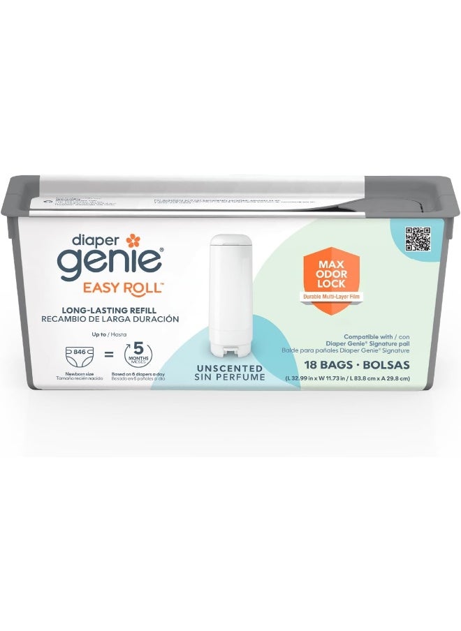 Diaper Genie Easy Roll Refill with 18 Bags