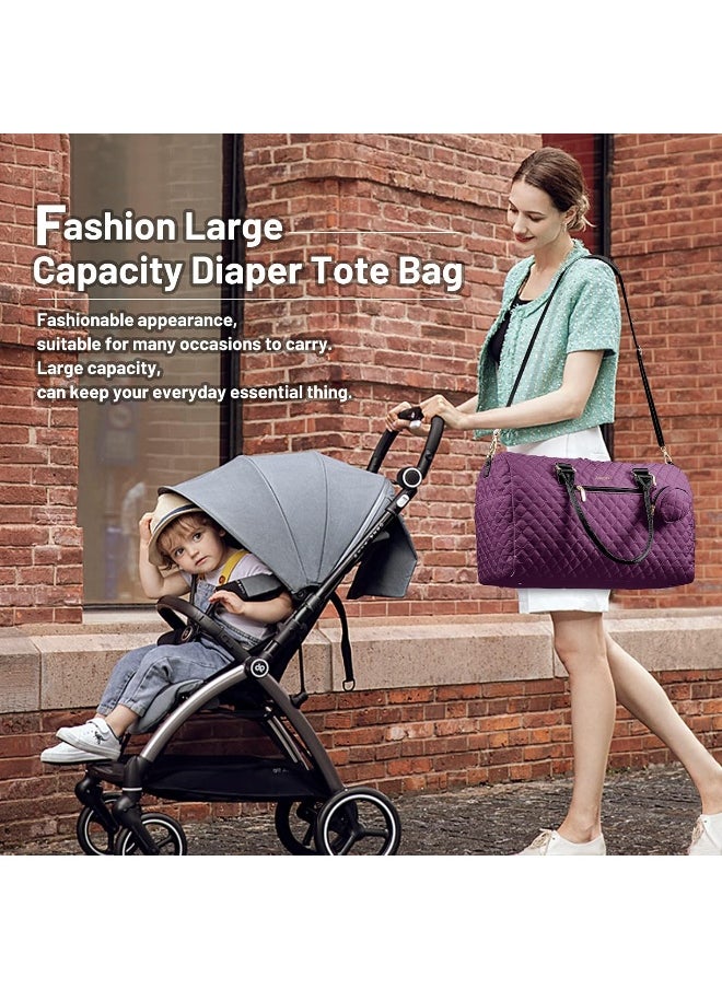 LOVEVOOK Diaper Bag Tote 5Pcs Set, Diaper Changing Bags