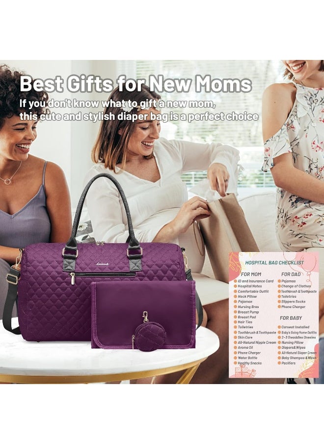 LOVEVOOK Diaper Bag Tote 5Pcs Set, Diaper Changing Bags