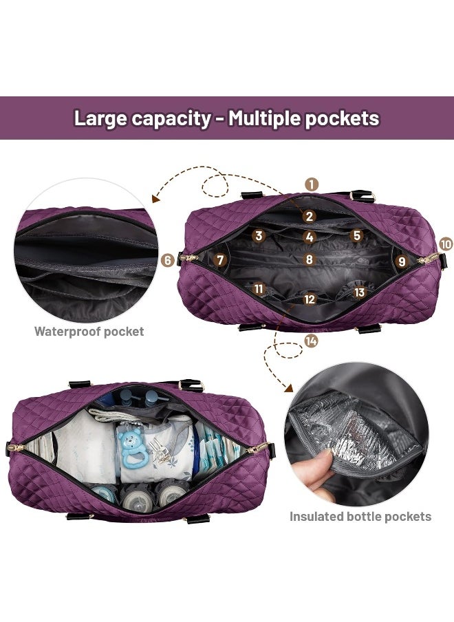 LOVEVOOK Diaper Bag Tote 5Pcs Set, Diaper Changing Bags
