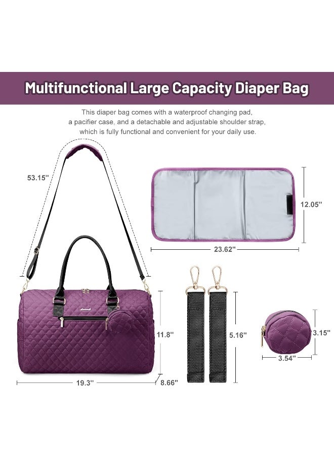 LOVEVOOK Diaper Bag Tote 5Pcs Set, Diaper Changing Bags