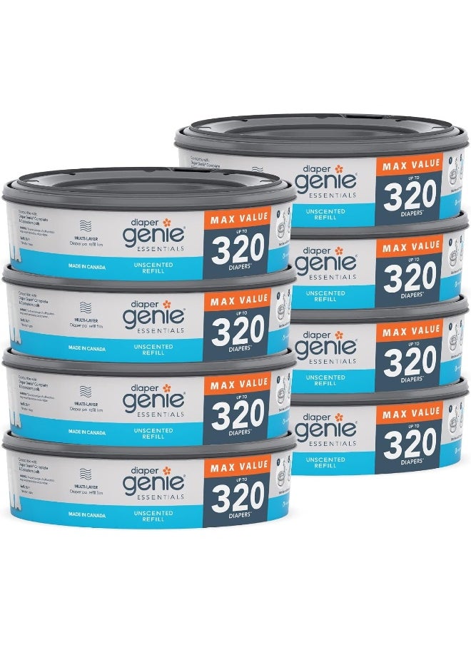 Diaper Genie Essentials Round Refill 8-Pack