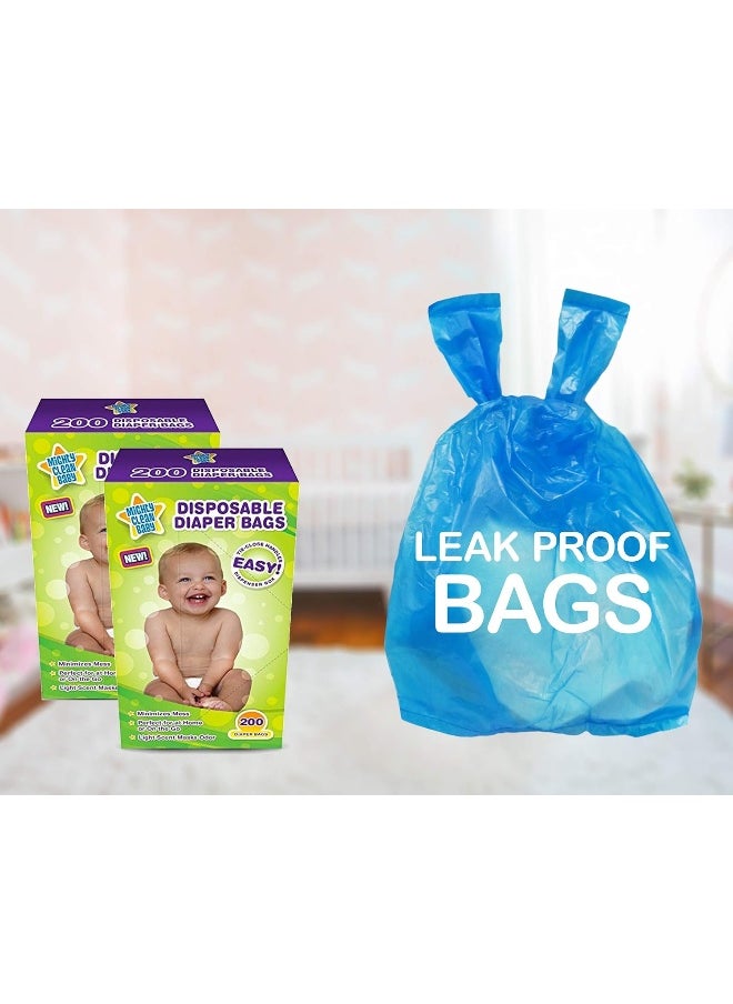 Baby Disposable Diaper Bags with Light Powder Scent, 300 Count