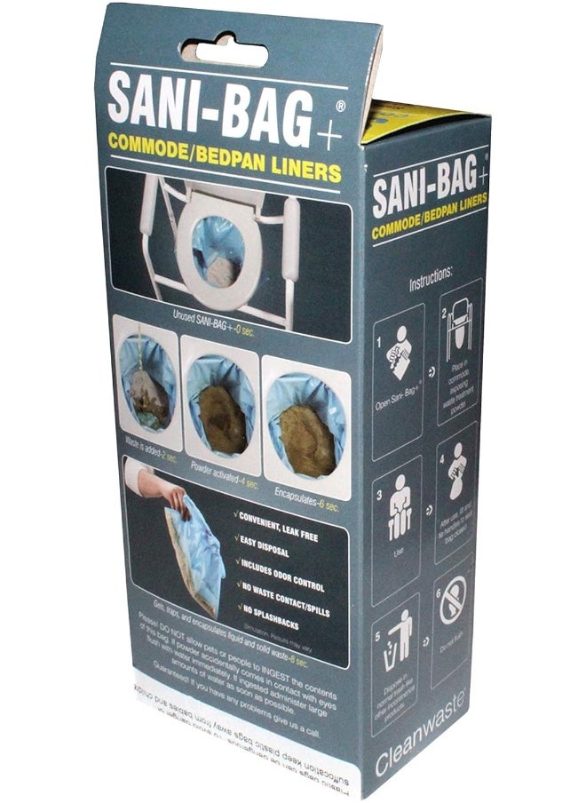 Rehabilitation Advantage Sani-Bags by Cleanwaste, Disposable Commode Bags