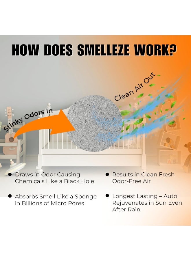 SMELLEZE Natural Diaper Pail Odor Control Deodorizer: 2 lb.