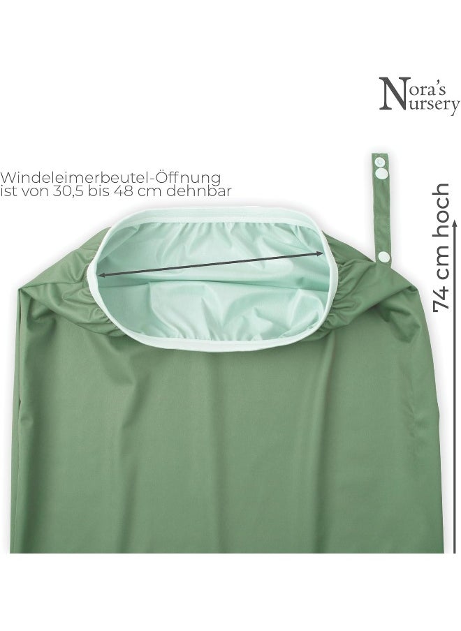 Nora's Nursery Pail Liner for Cloth Diapers - Reusable and Washable - Fits all Standard Diaper Pails, Garbage and Laundry bins