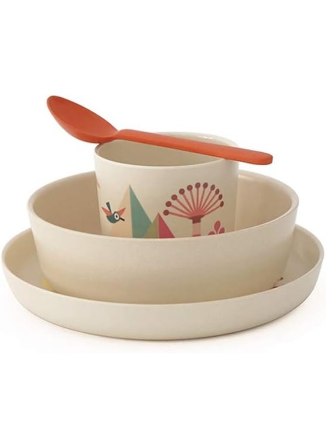 Ekobo Kids Bambino Bamboo Kid Dining Set TREES