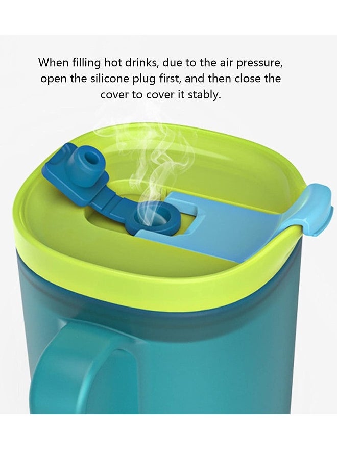 Toddler Sippy Cups with Handles, Spill-proof Water Bottles for 6 Months+, Portable Reusable Trainer Cup for Children (Green, 250ml)