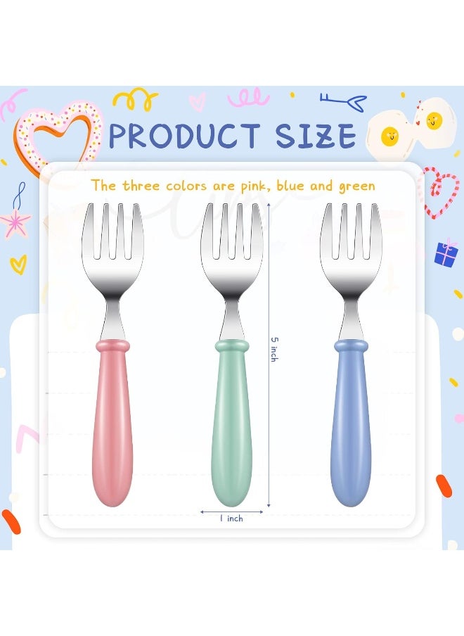 Chumia 9 Pieces Stainless Steel Toddler Forks