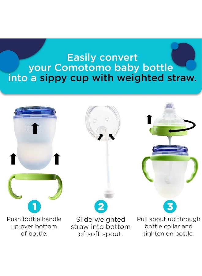 Botabee Soft Spout Transition Sippy Cup Kit for Comotomo Baby Bottles