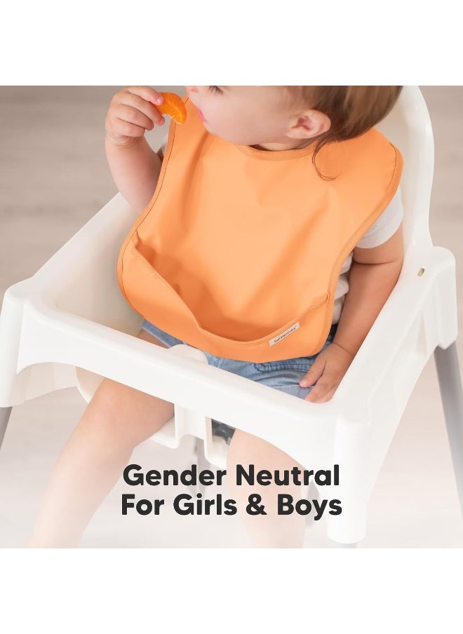 KeaBabies 3-Pack Waterproof Baby Bibs for Eating