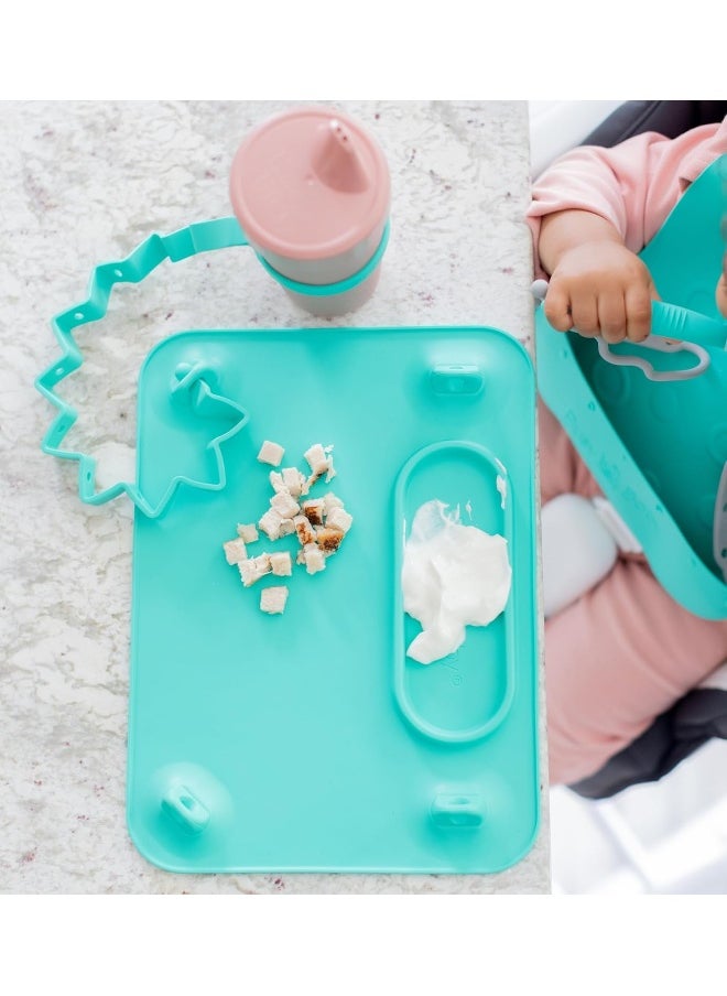Busy Baby Bottle Bungee - Sippy Cup Strap - Keep Bottles and Sippy Cups Off The Floor - Great for Babies, Toddlers and Kids - Food Grade Silicone - Dishwasher Safe - Tan