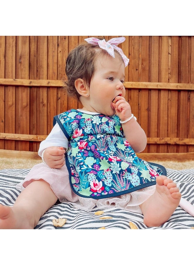 BapronBaby Desert Floral Bapron - Soft Waterproof Stain Resistant Bib - Machine Washable - 6m - 5yr - (Sz Baby/Toddler 6m-3T)