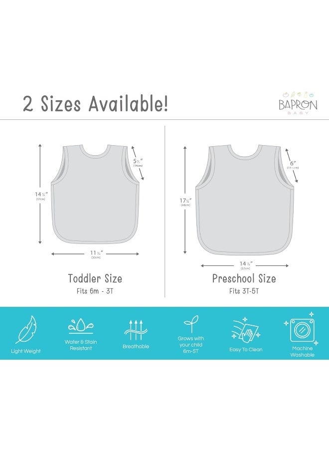 BapronBaby Desert Floral Bapron - Soft Waterproof Stain Resistant Bib - Machine Washable - 6m - 5yr - (Sz Baby/Toddler 6m-3T)
