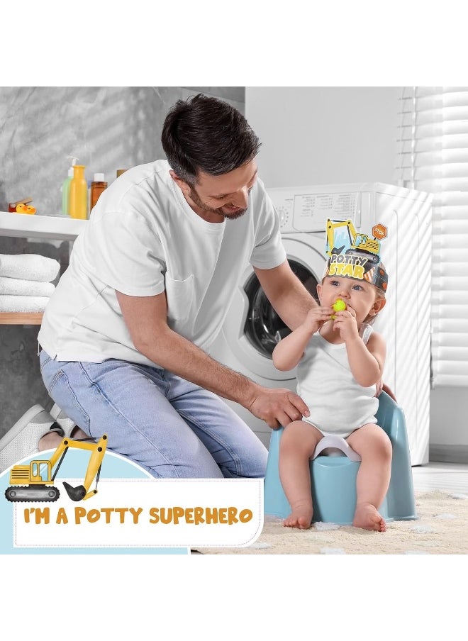 WERNNSAI Potty Training Chart - Construction Toilet Training Reward Chart with 270 Potty Training Stickers Crown Sticker Chart for Girls Toddler Kids Potty Training for Ideal Gift Birthday