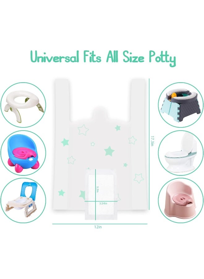 sundee Potty Chair Liners, Portable Disposable Potty Liner Bags for Universal Potty Training Toilet Seat, Toddler Outdoors Travel Baby Toilet Liners - 30 Pack