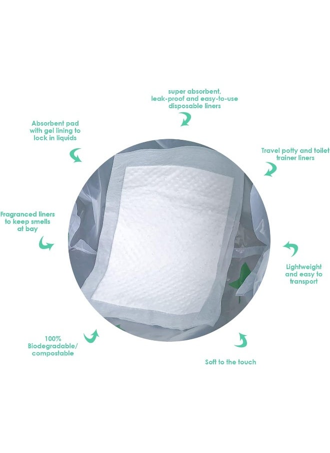 sundee Potty Chair Liners, Portable Disposable Potty Liner Bags for Universal Potty Training Toilet Seat, Toddler Outdoors Travel Baby Toilet Liners - 30 Pack