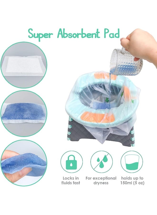 sundee Potty Chair Liners, Portable Disposable Potty Liner Bags for Universal Potty Training Toilet Seat, Toddler Outdoors Travel Baby Toilet Liners - 30 Pack