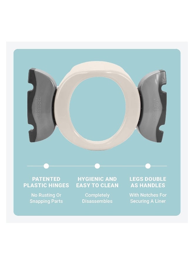 Portable Travel Potty Train Seat for Kids Potette Plus in White and Pink Color Ideal for Outdoors