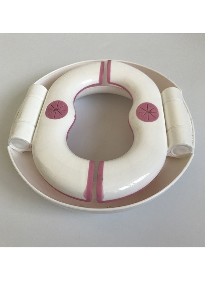 Portable Travel Potty Train Seat for Kids Potette Plus in White and Pink Color Ideal for Outdoors