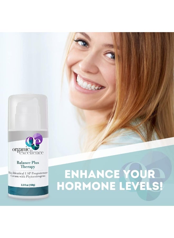 Balance Plus Therapy Bio-Identical Progesterone Cream With Phytoestrogens, 3 Ounce