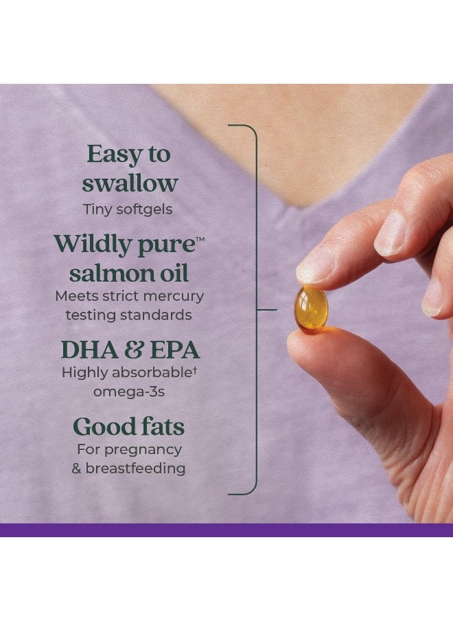 Prenatal Dha - Wholemega For Moms Fish Oil Supplement With Omega-3 + Vitamin D3 For Prenatal & Postnatal Support - 90 Ct Softgels 500Mg