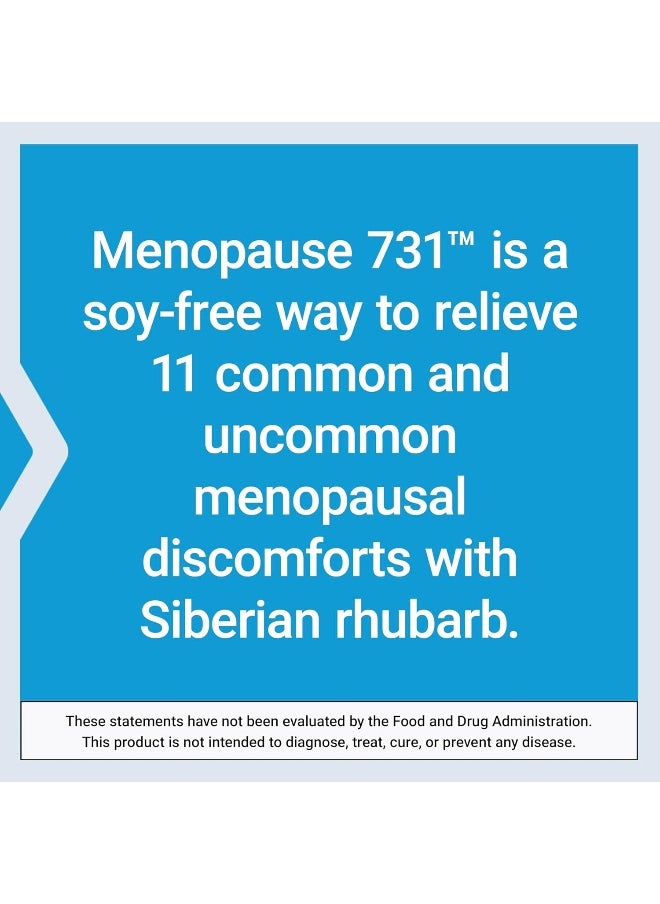 Menopause 731 - Natural Supplement For Women Health - Menopause Relief Support Including Hot Flashes, Night Sweats & Mood Swings - Gluten Free, Non-Gmo, Vegetarian - 30 Tablet