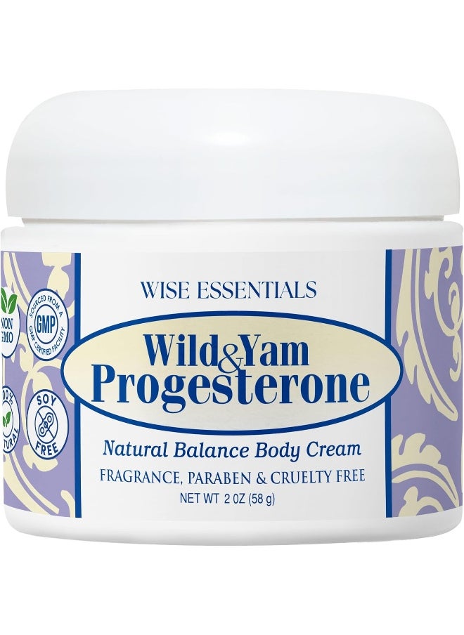 Progesterone Cream From Wild Yam For Menopause, Perimenopause - Bioidentical Balance Formula Plus Phytoestrogens Wild Yam Chaste Tree Berry Organic Coconut Paraben Free Fragrance Free 2 Creams In 1.