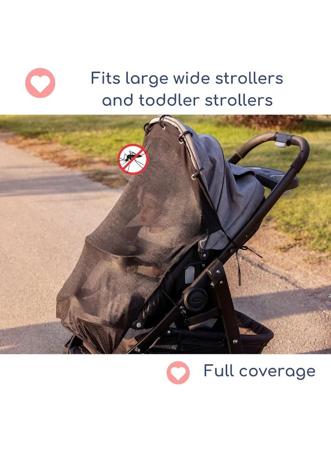 IntiMom Sun Shade for Strollers (XL Black)