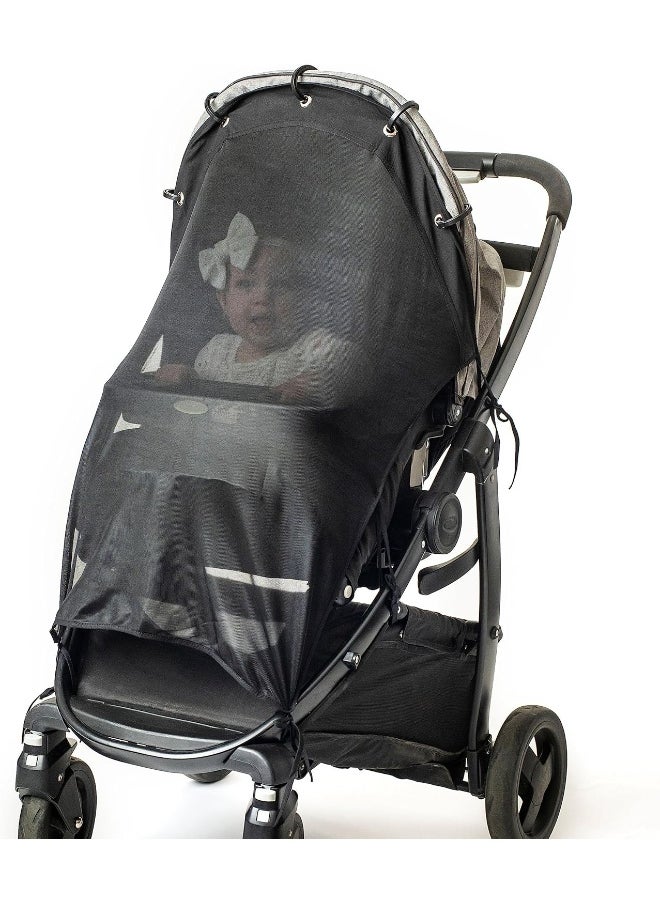 IntiMom Sun Shade for Strollers (XL Black)