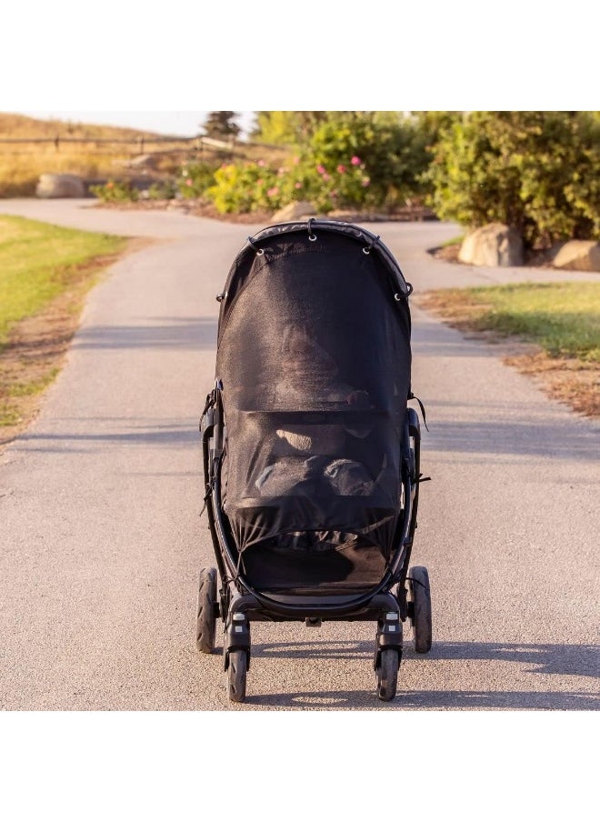 IntiMom Sun Shade for Strollers (XL Black)