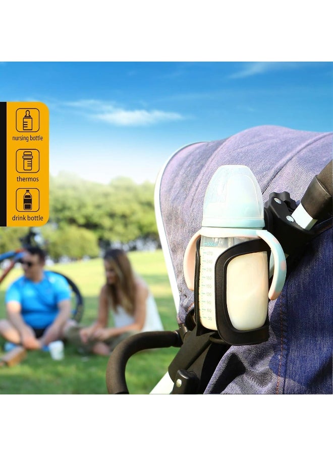BUNDLEPRO Pack of 2 Stroller Cup Holders, Universal Drinks Holder for Bikes, Trolleys or Walkers