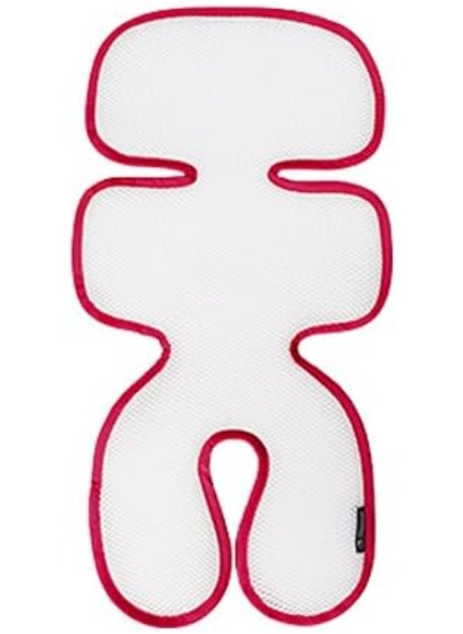 Manito Breath Original 3D Mesh Seat Pad/Cushion/Liner for Stroller and Car Seat, Red, 1 Count