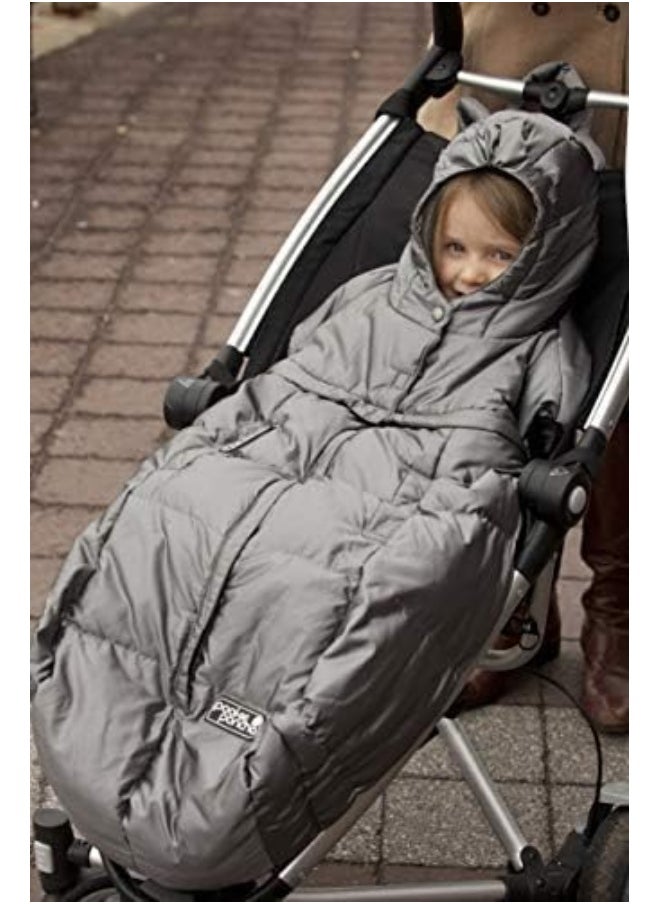 7 A.M. Enfant Pookie Poncho (Metallic Grey)