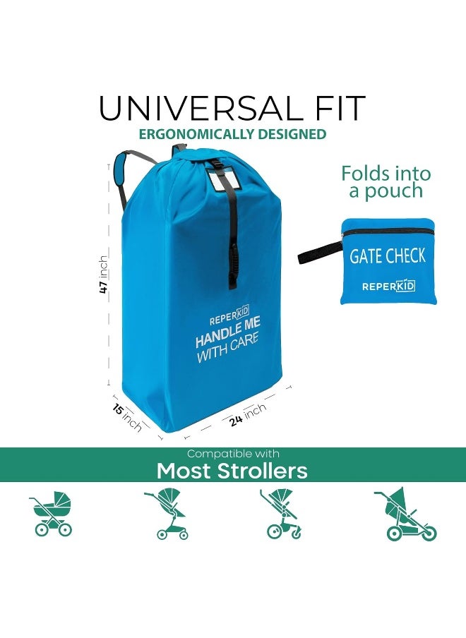 Reperkid Stroller Travel Bag For Airplane Gate Check Bag - Large Standard or Double Stroller Gate check In