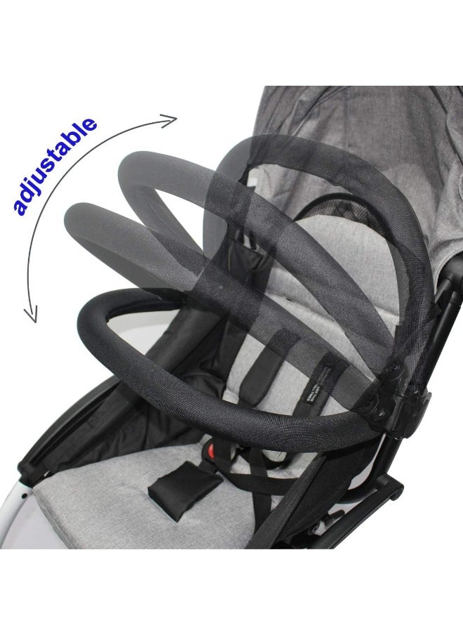 ROMIRUS Bumper Bar, Armrest, Handle, Crossbar for Babyzen YOYO YOYO+ Baby Stroller (Oxford Cloth), black