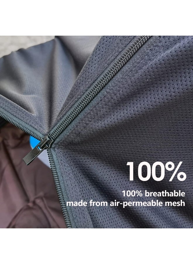 RESTCLOUD Sun Shade for Strollers, UV Sun and Sleep Shade Universal Fit for Baby Strollers, Blackout Stroller Cover, Breathable and Stops 99% of The Sun's Rays (UPF50+) Black