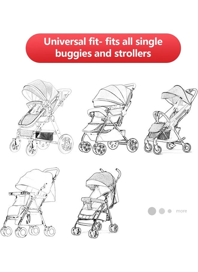 RESTCLOUD Sun Shade for Strollers, UV Sun and Sleep Shade Universal Fit for Baby Strollers, Blackout Stroller Cover, Breathable and Stops 99% of The Sun's Rays (UPF50+) Black