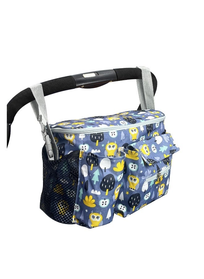 Universal Stroller Organizer, with Cup Holder, Hanging Hooks, Phone Bag, Shoulder Strap, Unique Stroller Bag Caddy Organizer Accessories Fits for Uppababy, Britax, Baby Jogger, Strollers