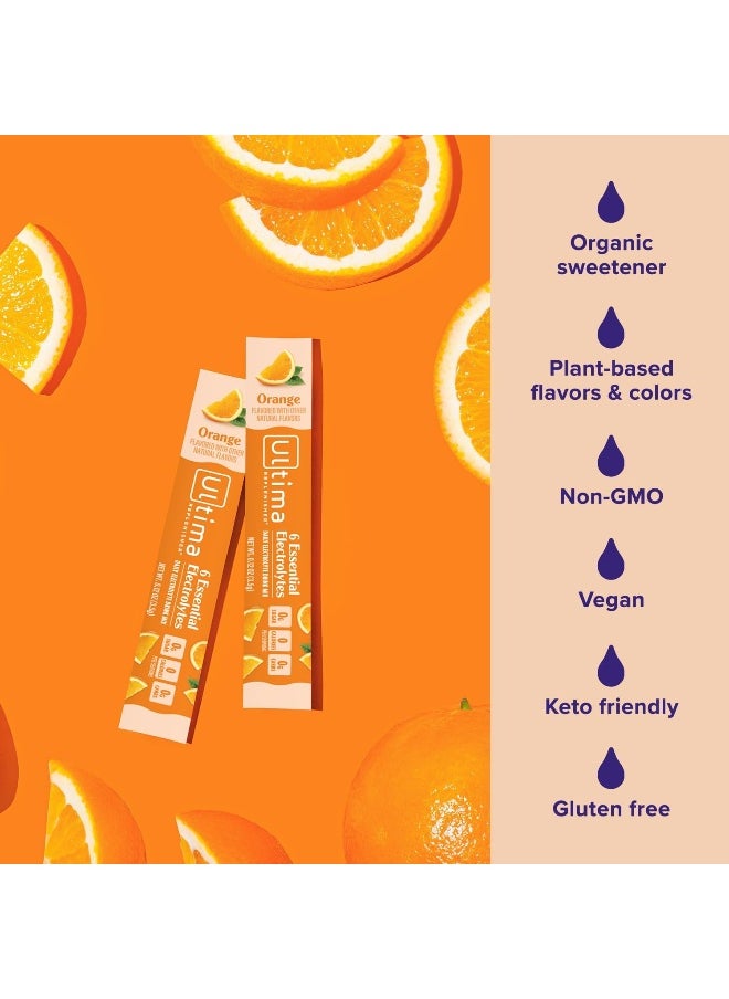 Electrolyte Hydration Powder, Orange, 20 Count Stickpacks