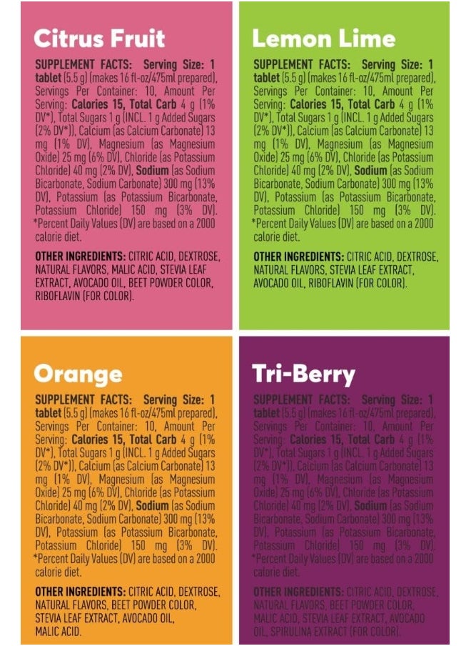 - Active Effervescent Electrolyte Supplement Multi-Pack Mixed Flavors 170294