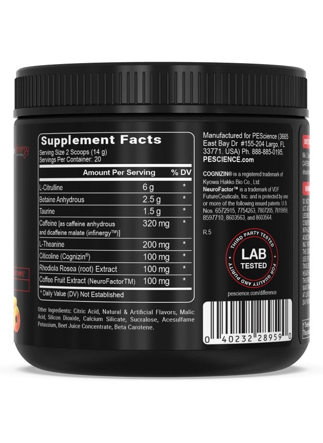 Prolific Pre Workout Powder, Strawberry Kiwi, 40 Scoop, Energy Supplement With Nitric Oxide
