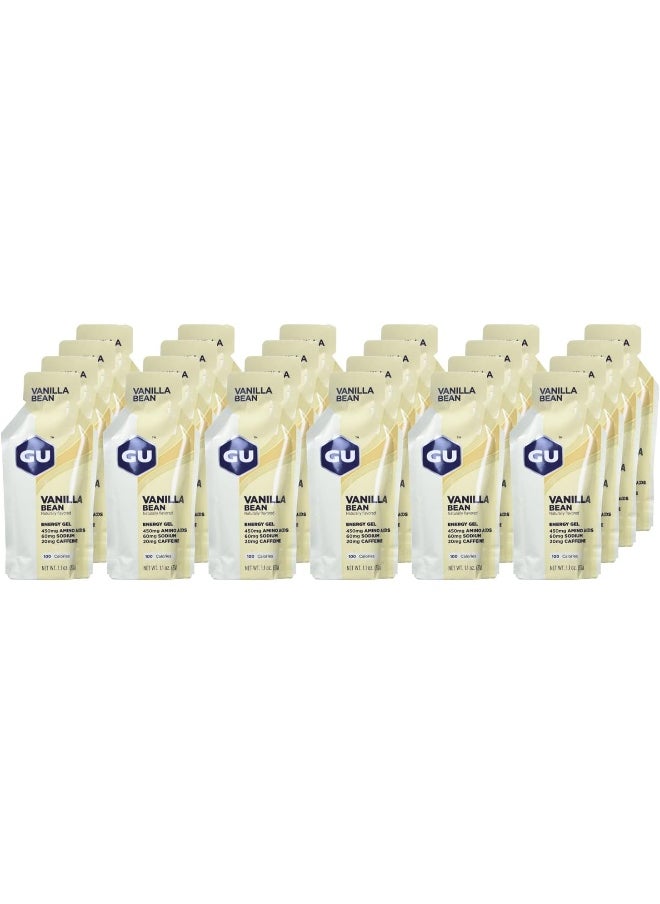Gu Energy Original Sports Nutrition Energy Gel (Vanilla Bean, 24 Count (Pack Of 1))