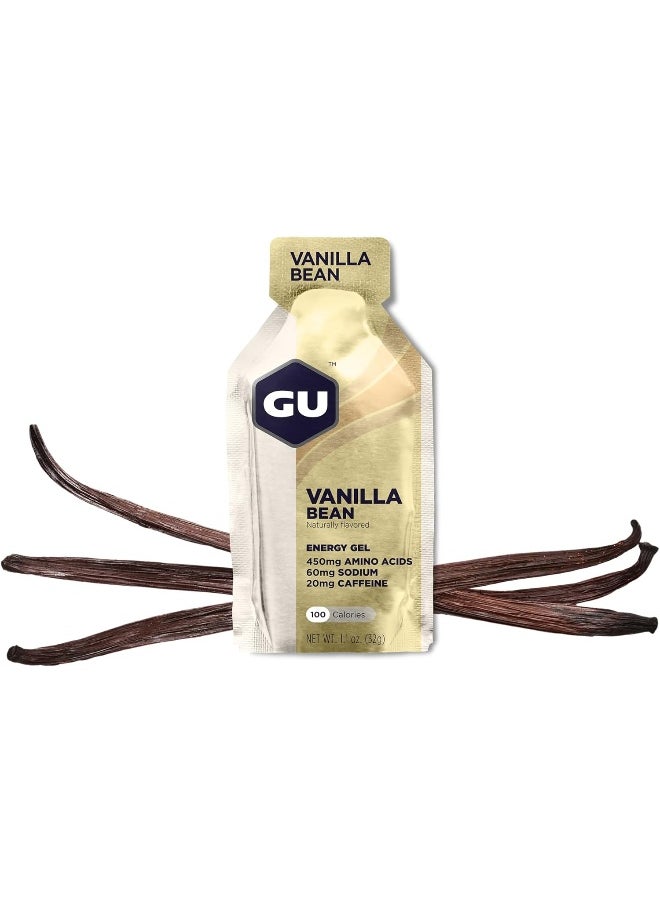 Gu Energy Original Sports Nutrition Energy Gel (Vanilla Bean, 24 Count (Pack Of 1))