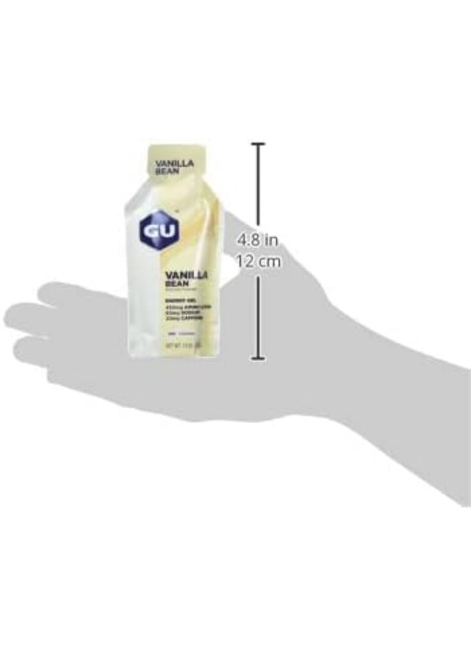Gu Energy Original Sports Nutrition Energy Gel (Vanilla Bean, 24 Count (Pack Of 1))