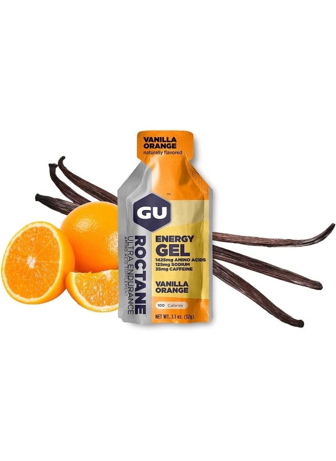Roctane Ultra Endurance Energy Gel, 24-Count (Vanilla Orange, 24-Count)