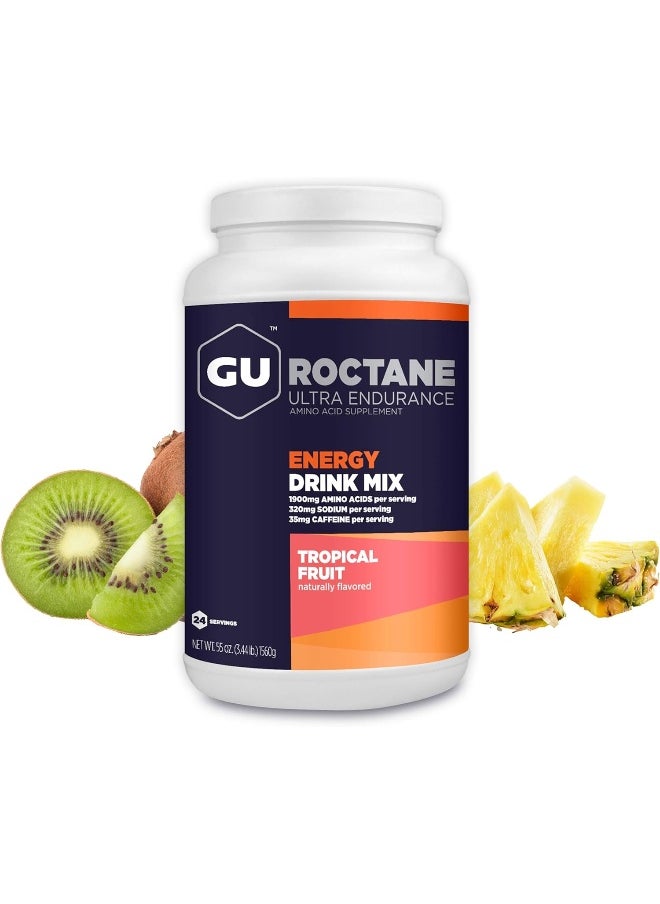 Roctane Ultra Endurance Energy Drink Mix, Tropical Fruit, 3.44-Pound Jar